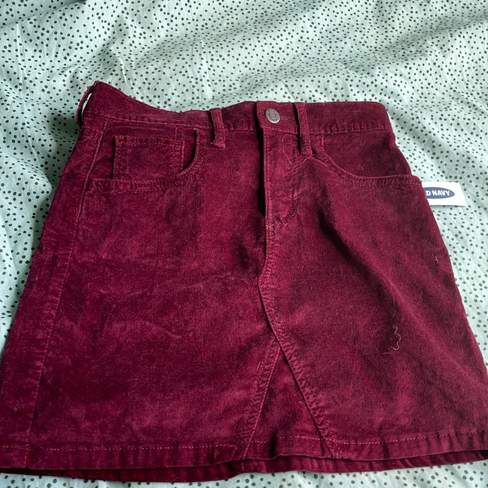 Maroon velvet skirt from old navy